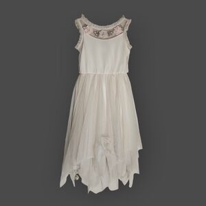 Zunie Girls Floral Lace Formal Dress Size 7